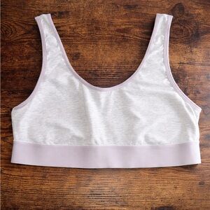 Auden Cotton-Blend Bralette with Light Lavender Trim